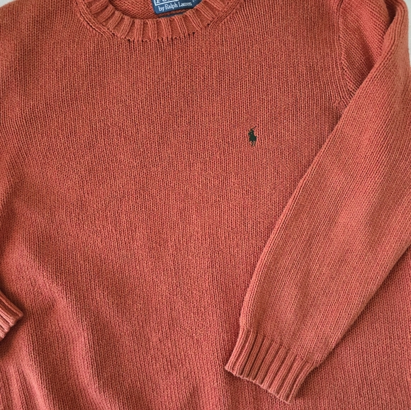 Muted Orange Cotton Crew Neck Sweater size XLT - Picture 10 of 13